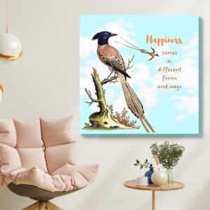 inspirational quote art with birds