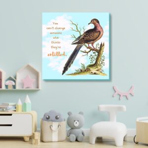 inspirational quote art with birds