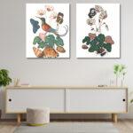 art nouveau nature set of 2