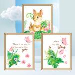 baby kangaroo wall art set of three