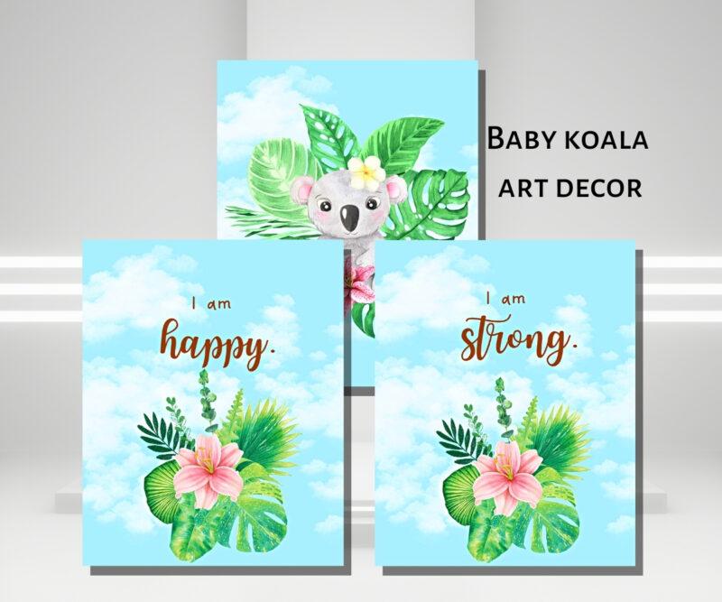 baby koala art décor