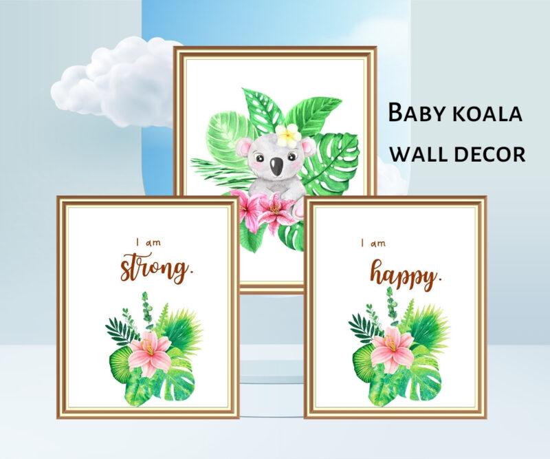 baby koala wall décor