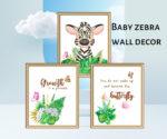 baby zebra wall décor