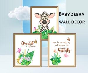 baby zebra wall décor