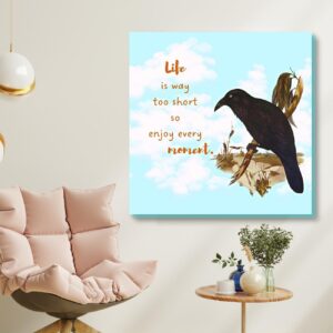 quote art décor with wild birds