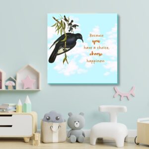 quote art décor with birds