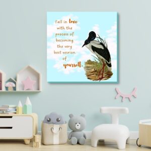 inspirational quote wall art with animals