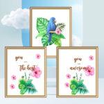 blue macaw art prints