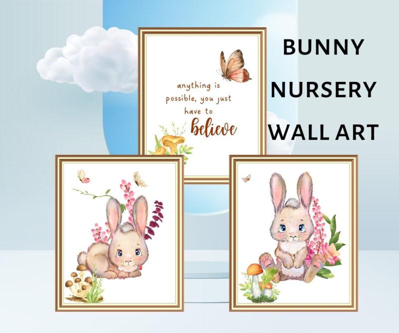 bunny nursery wall art