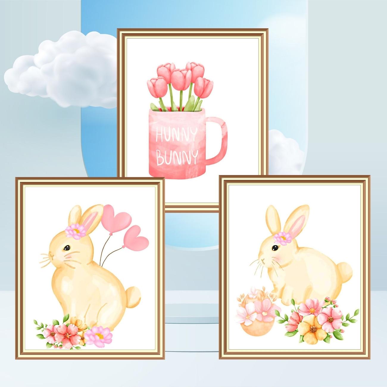 bunny nursery wall décor set of three bunny nursery wall décor set of three