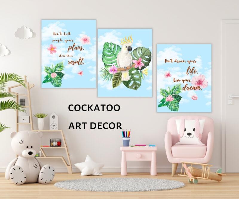 cockatoo art décor