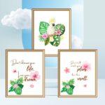 cockatoo art prints set of three
