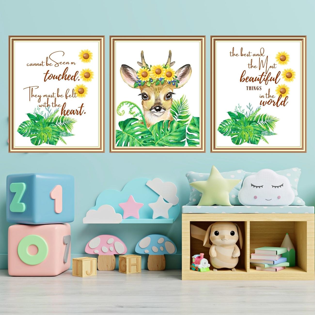 deer art décor set of 3