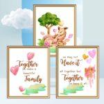 deer wall art for nursery set of three