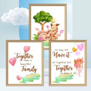 deer wall art for nursery set of three