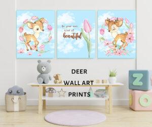 deer wall art prints