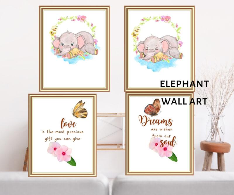 elephant wall art