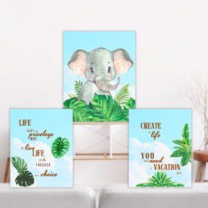 printable elephant wall décor prints