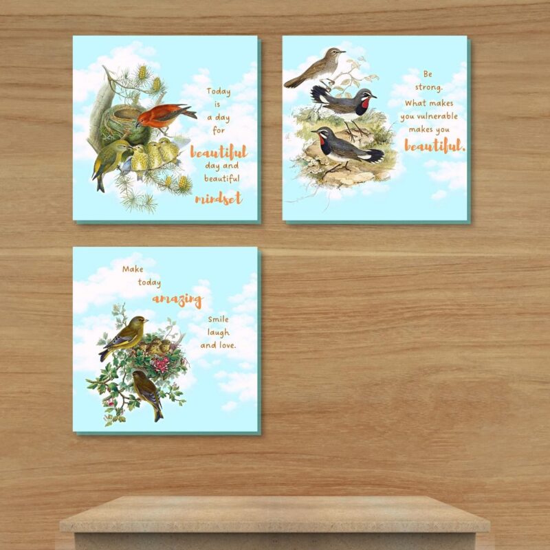 famous quote wall art set of 3