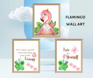 flamingo wall art