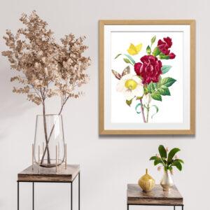 floral wall décor prints