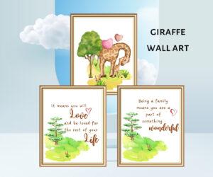 giraffe wall art