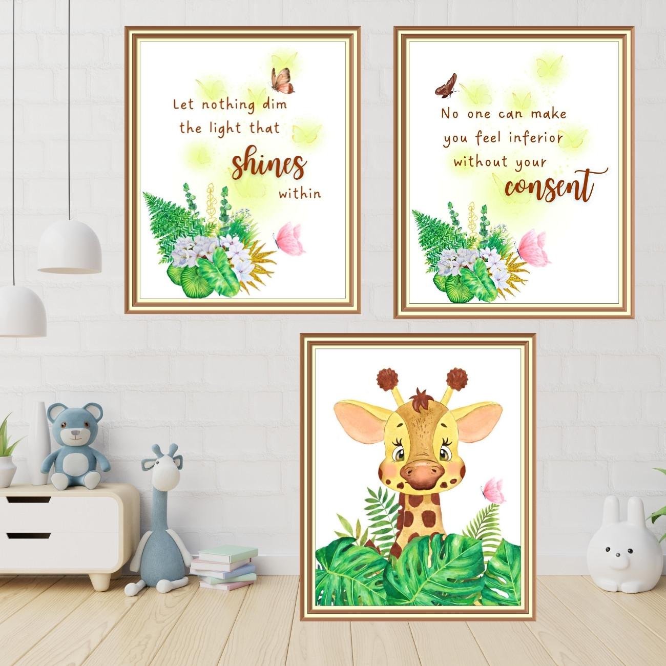 giraffe wall décor set of three giraffe wall décor set of three