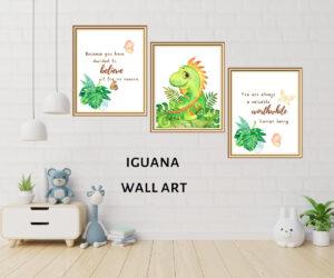 iguana wall art