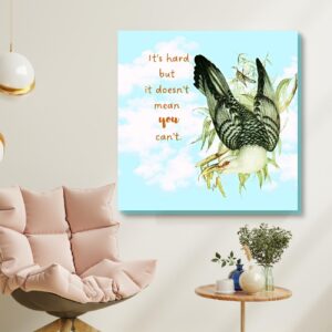 motivational quote prints with a bird