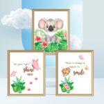 koala art décor set of three