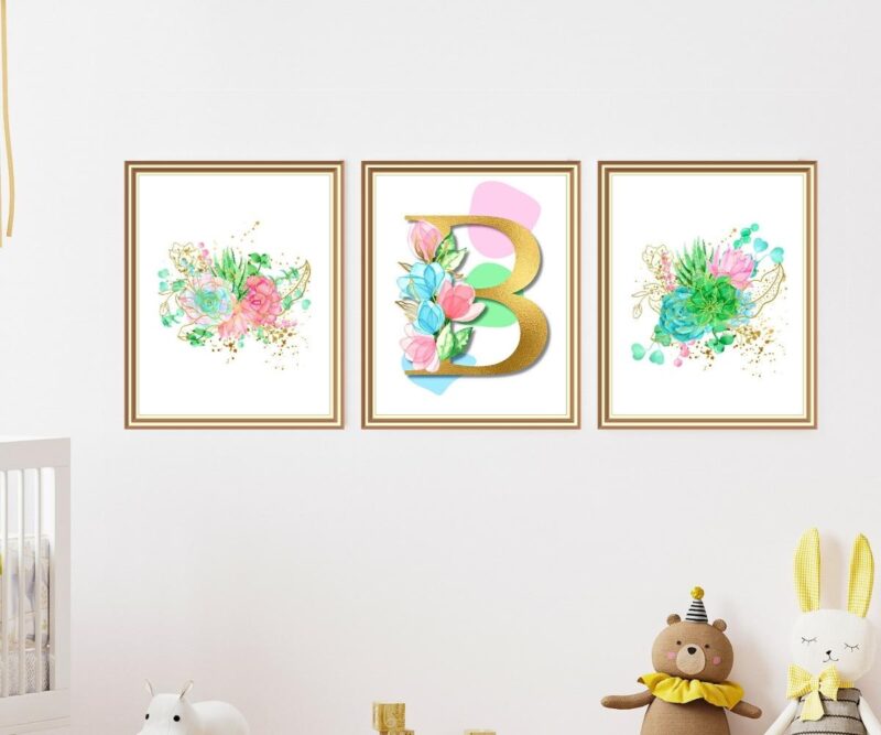 letter b décor set of 3