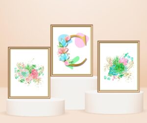 letter c décor set of 3