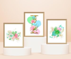 letter i décor set of 3