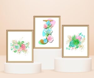 letter j décor set of 3