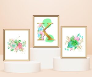 letter k décor set of 3