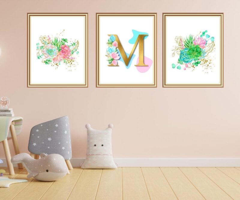 letter m décor set of three