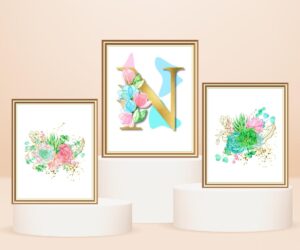 letter n décor set of 3