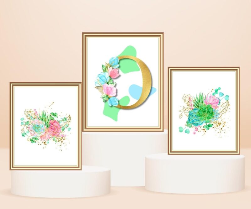 letter o décor set of three