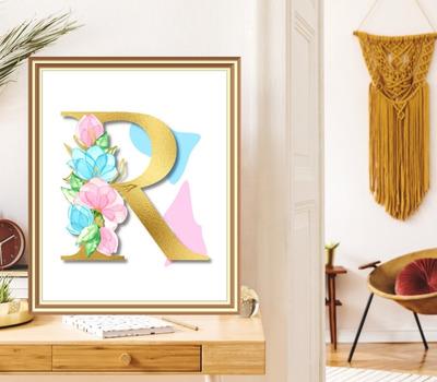 letter r décor art