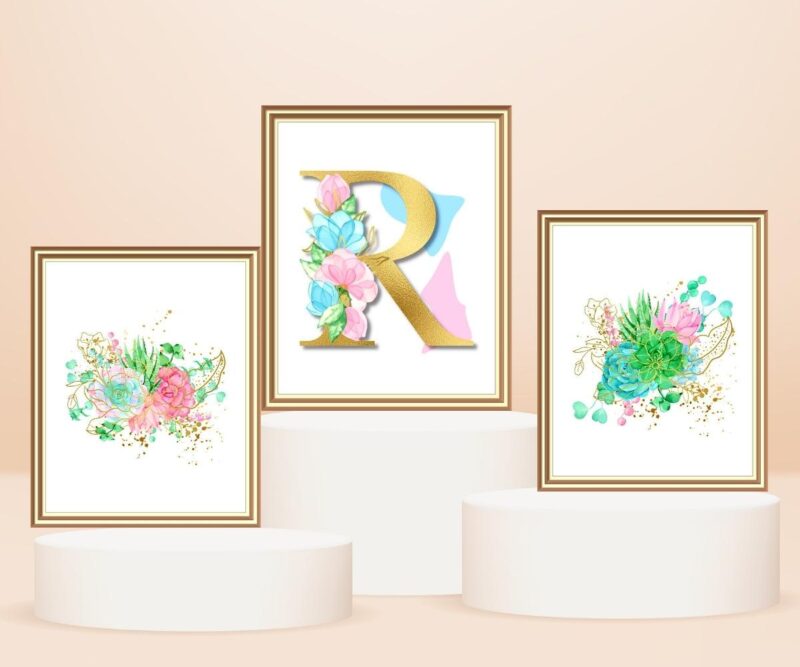 letter r décor set of 3