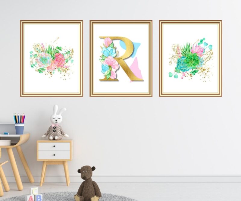 letter r décor set of three