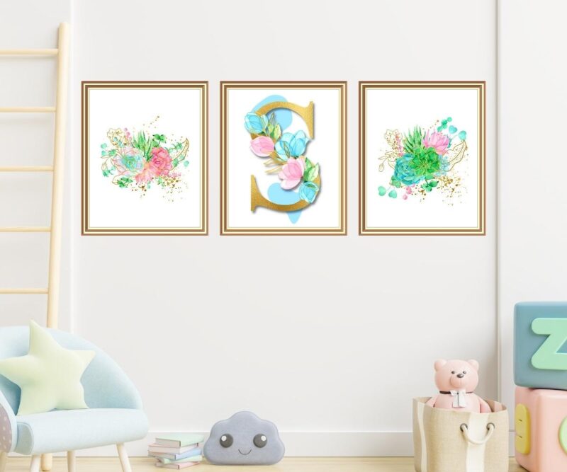letter s décor set of three