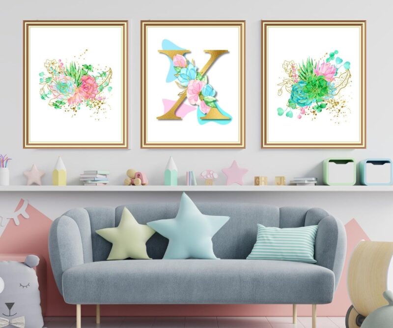 letter x décor set of three