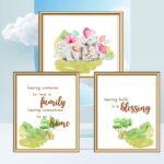 lion art prints set of three