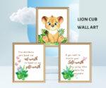 lion cub wall art