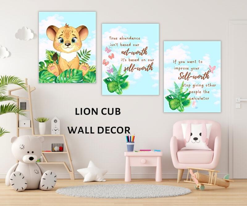 lion cub wall décor