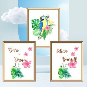 macaw wall décor set of three