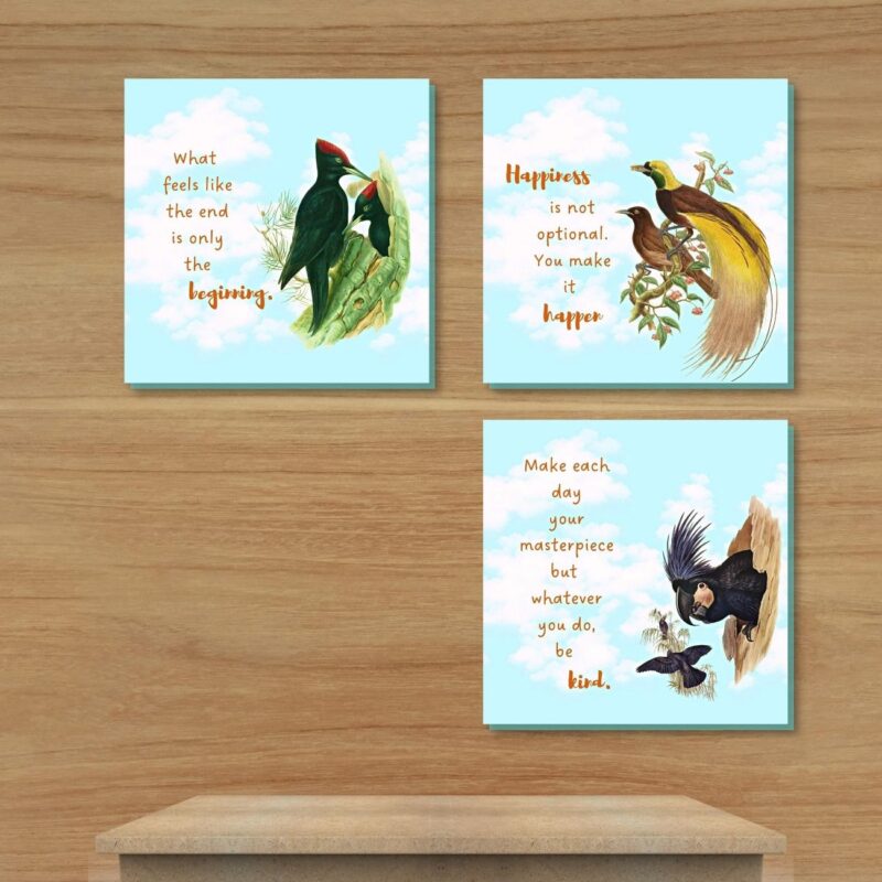 motivational quote décor set of 3