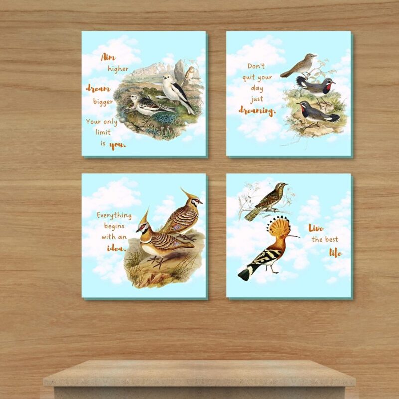 motivational quote wall décor set of 4