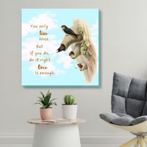 motivational quote prints with wild birds